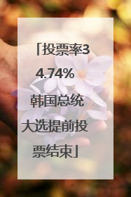 投票率34.74% 韩国总统大选提前投票结束