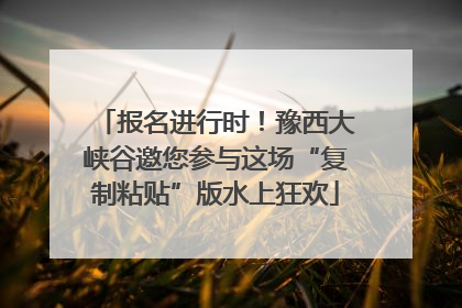 报名进行时！豫西大峡谷邀您参与这场“复制粘贴”版水上狂欢