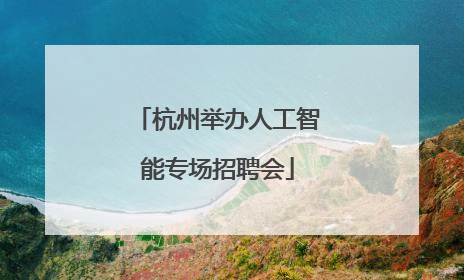杭州举办人工智能专场招聘会