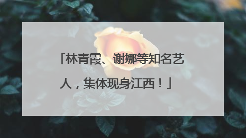 林青霞、谢娜等知名艺人，集体现身江西！