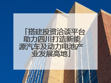 搭建投资洽谈平台 助力四川打造新能源汽车及动力电池产业发展高地