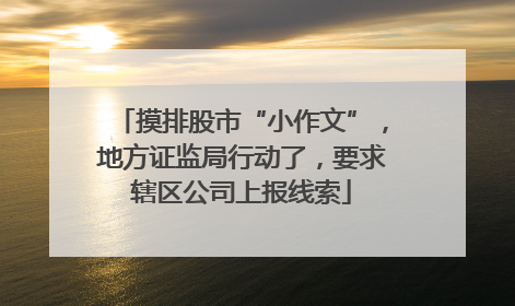 摸排股市“小作文”，地方证监局行动了，要求辖区公司上报线索