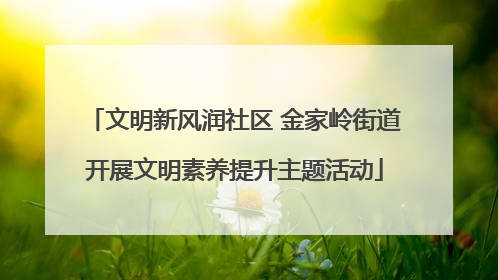 文明新风润社区 金家岭街道开展文明素养提升主题活动