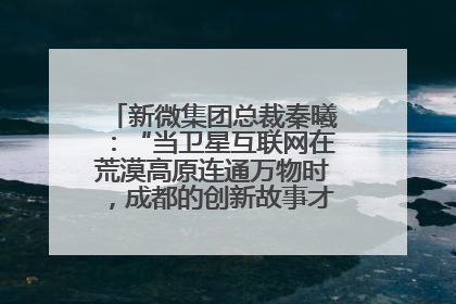 新微集团总裁秦曦：“当卫星互联网在荒漠高原连通万物时，成都的创新故事才真正开始”