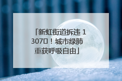 新虹街道拆违 1307㎡！城市绿肺重获呼吸自由