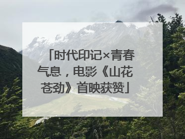 时代印记×青春气息，电影《山花苍劲》首映获赞