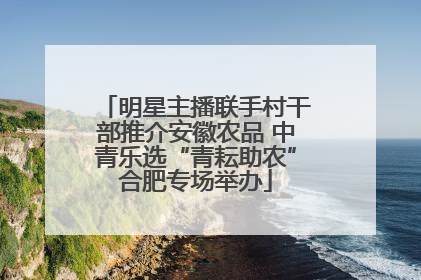 明星主播联手村干部推介安徽农品 中青乐选“青耘助农”合肥专场举办