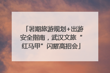 暑期旅游规划+出游安全指南，武汉文旅“红马甲”闪耀高招会