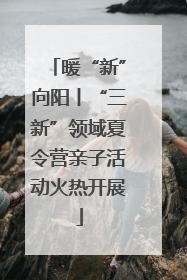 暖“新”向阳丨“三新”领域夏令营亲子活动火热开展