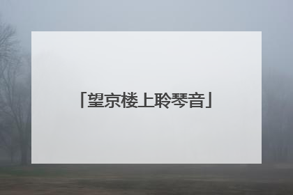 望京楼上聆琴音