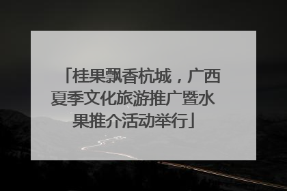 桂果飘香杭城，广西夏季文化旅游推广暨水果推介活动举行
