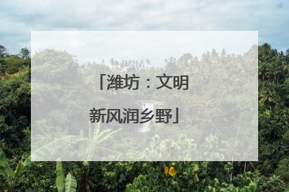 潍坊：文明新风润乡野