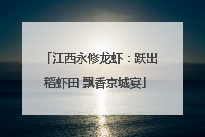 江西永修龙虾：跃出稻虾田 飘香京城宴