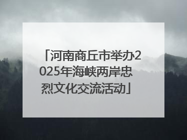 河南商丘市举办2025年海峡两岸忠烈文化交流活动