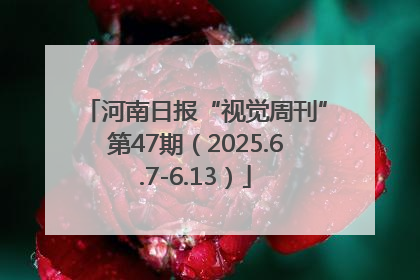 河南日报“视觉周刊”第47期（2025.6.7-6.13）