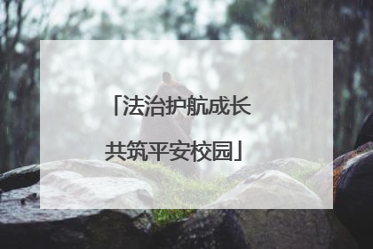 法治护航成长 共筑平安校园