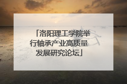 洛阳理工学院举行轴承产业高质量发展研究论坛