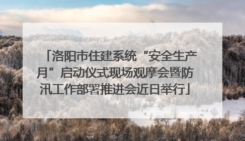 洛阳市住建系统“安全生产月”启动仪式现场观摩会暨防汛工作部署推进会近日举行