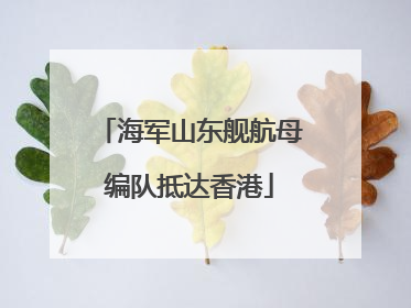 海军山东舰航母编队抵达香港