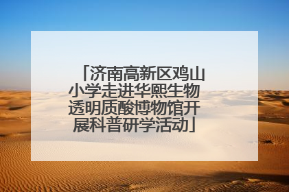 济南高新区鸡山小学走进华熙生物透明质酸博物馆开展科普研学活动