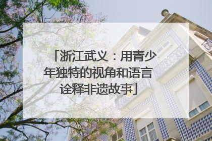 浙江武义：用青少年独特的视角和语言诠释非遗故事