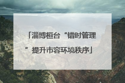 淄博桓台“错时管理”提升市容环境秩序