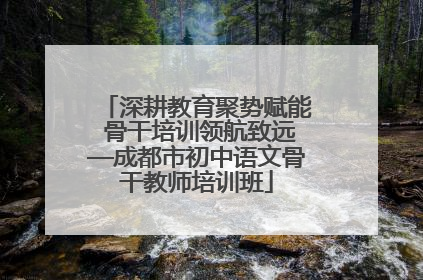 深耕教育聚势赋能 骨干培训领航致远—成都市初中语文骨干教师培训班