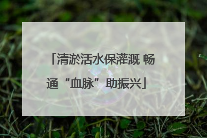 清淤活水保灌溉 畅通“血脉”助振兴