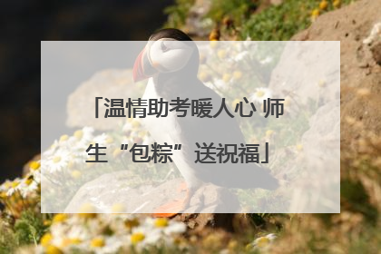温情助考暖人心 师生“包粽”送祝福