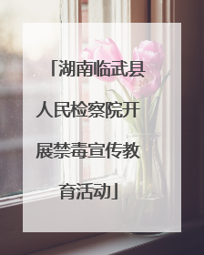 湖南临武县人民检察院开展禁毒宣传教育活动