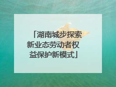 湖南城步探索新业态劳动者权益保护新模式