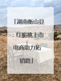 湖南衡山县：红脆桃上市 电商助力拓销路
