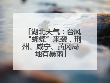 湖北天气：台风“蝴蝶”来袭，荆州、咸宁、黄冈局地有暴雨