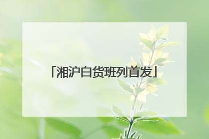 湘沪白货班列首发
