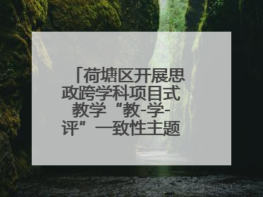 荷塘区开展思政跨学科项目式教学“教-学-评”一致性主题课例研讨活动