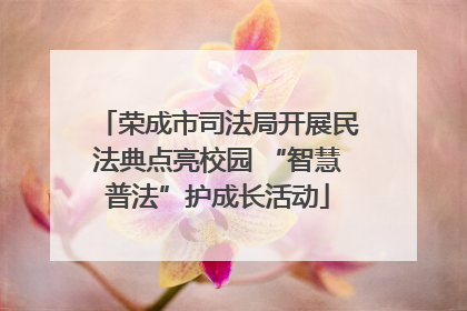 荣成市司法局开展民法典点亮校园 “智慧普法”护成长活动