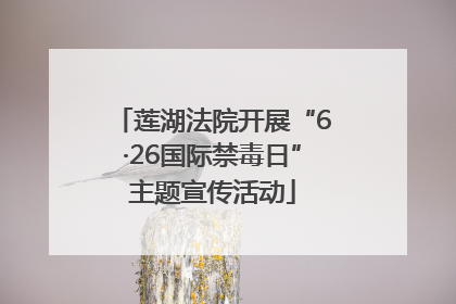 莲湖法院开展“6·26国际禁毒日”主题宣传活动