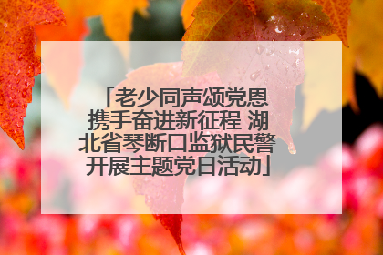 老少同声颂党恩 携手奋进新征程 湖北省琴断口监狱民警开展主题党日活动