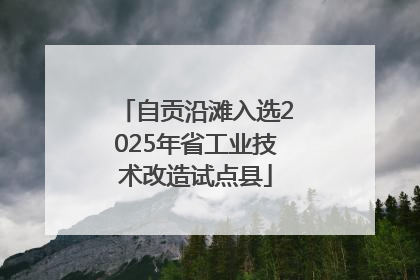 自贡沿滩入选2025年省工业技术改造试点县
