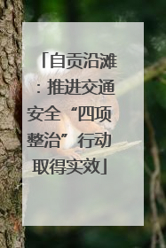 自贡沿滩：推进交通安全“四项整治”行动取得实效