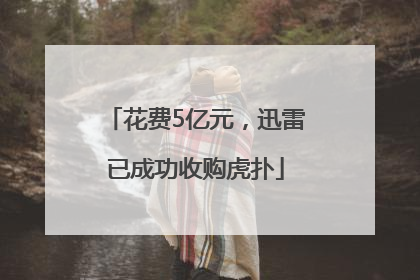 花费5亿元，迅雷已成功收购虎扑