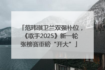 范玮琪卫兰双强补位，《歌手2025》新一轮张榜赛重磅“开大”