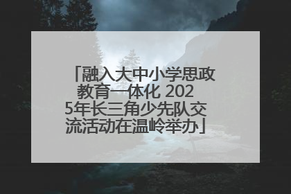 融入大中小学思政教育一体化 2025年长三角少先队交流活动在温岭举办