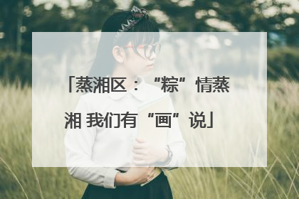 蒸湘区：“粽”情蒸湘 我们有“画”说