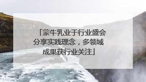 蒙牛乳业于行业盛会分享实践理念，多领域成果获行业关注