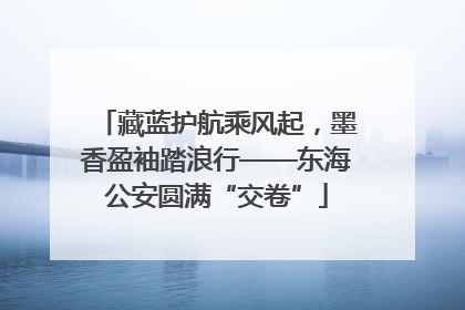 藏蓝护航乘风起，墨香盈袖踏浪行——东海公安圆满“交卷”