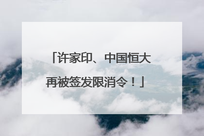 许家印、中国恒大再被签发限消令！
