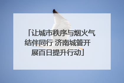 让城市秩序与烟火气结伴同行 济南城管开展百日提升行动