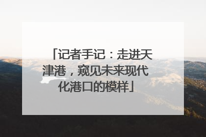 记者手记：走进天津港，窥见未来现代化港口的模样