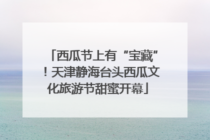 西瓜节上有“宝藏”！天津静海台头西瓜文化旅游节甜蜜开幕